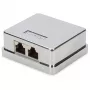 Caja de superficie Digitus CAT 6A 2 puertos