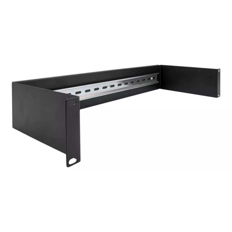 Delock 66884 Panel de carril DIN de 19 pulgadas, 2U, negro