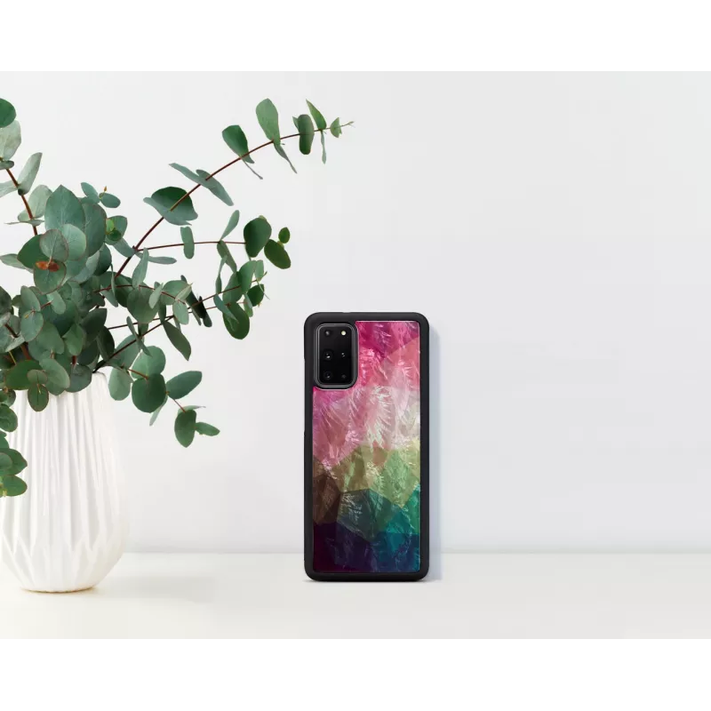 Funda para móvil iKins para Samsung Galaxy S20+ — diseño de flores acuáticas, negro