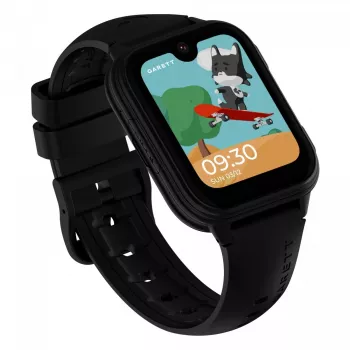 Smartwatch Garett Kids Vibe Ai 4G negro — smartwatch para niños con 4G, seguimiento GPS, sumergible