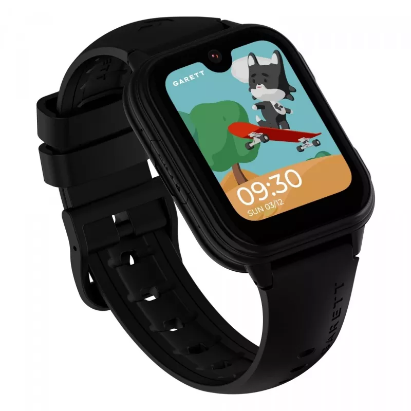 Smartwatch Garett Kids Vibe Ai 4G negro — smartwatch para niños con 4G, seguimiento GPS, sumergible