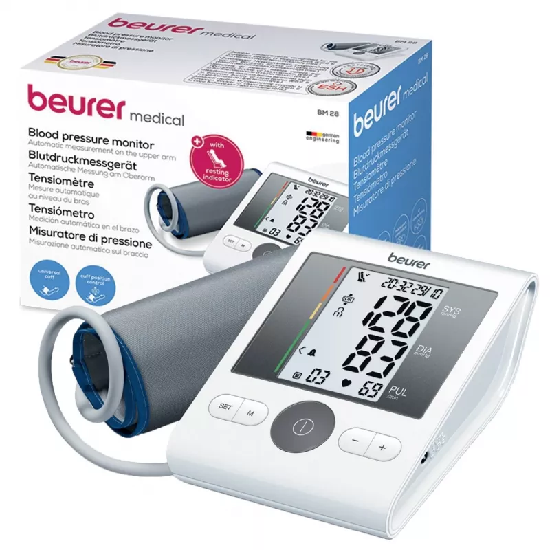 Tensiómetro Beurer BM28 medición automática con pantalla LCD