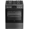 Placa de gas con horno eléctrico BEKO FBM62330GADSN 60 cm, gris, clase de eficiencia energética A