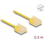 Cable de red DeLOCK RJ45 Cat.6 UTP 0,3 m amarillo