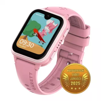 Smartwatch Garett Kids Vibe Ai 4G rosa con seguimiento GPS y diseño sumergible
