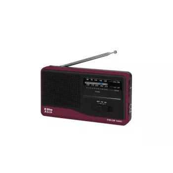 Radio portátil Eltra Asia negra — modelo receptor compacto AM/FM