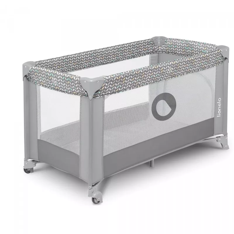 Lionelo Stefi Concrete Multicolor - Cuna de viaje 2 en 1