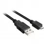 Cable USB 2.0, conector macho USB-A > conector macho Micro-USB (negro, 2,0 metros)