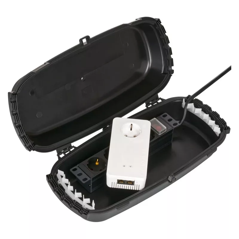 Caja exterior IP54 plegable negra 32x22x13cm
