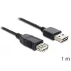 Cable USB DeLOCK EASY-USB 2.0-A 1m negro