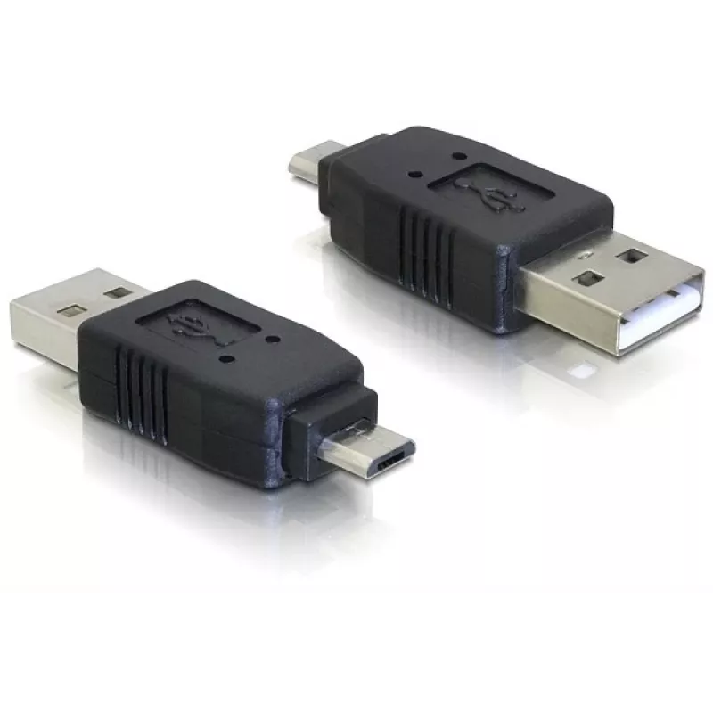 Adaptador conector macho USB Micro-B a conector macho USB 2.0 A DeLOCK 65036 negro