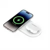 Belkin WIZ021VFWH - base de carga inalámbrica 2 en 1 con tecnología Qi2 15 W, blanca