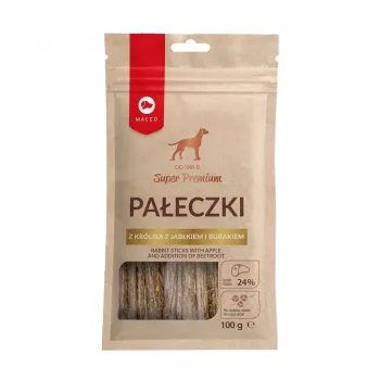 MACED Sticks de conejo con manzana y remolacha - premios para perros - 100 g