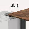Escritorio con regulación eléctrica de altura Ergo Office, altura máx. 1160 mm, máx. - 80 kg, sin tablero para trabajar de pie y sentado, negro, ER-400 B
