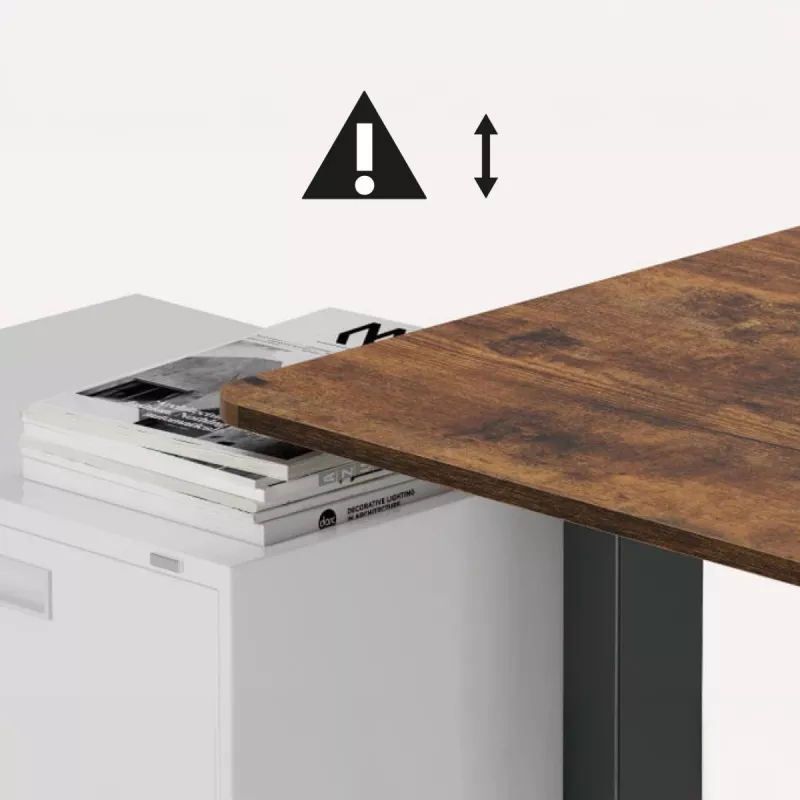 Escritorio con regulación eléctrica de altura Ergo Office, altura máx. 1160 mm, máx. - 80 kg, sin tablero para trabajar de pie y sentado, negro, ER-400 B