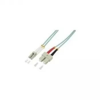 Logilink - cable de conexión - LC multimodo (macho) - SC multimodo (macho) - 5 m - fibra óptica - 50/125 micrómetros - OM3 - libre de halógenos - aguamarina (1P3LS05)