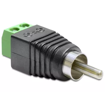 Adaptador RCA DeLOCK 65417 negro verde plateado