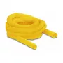 Tubo trenzado DeLOCK autoajustable resistente al calor 5 m x 25 mm amarillo