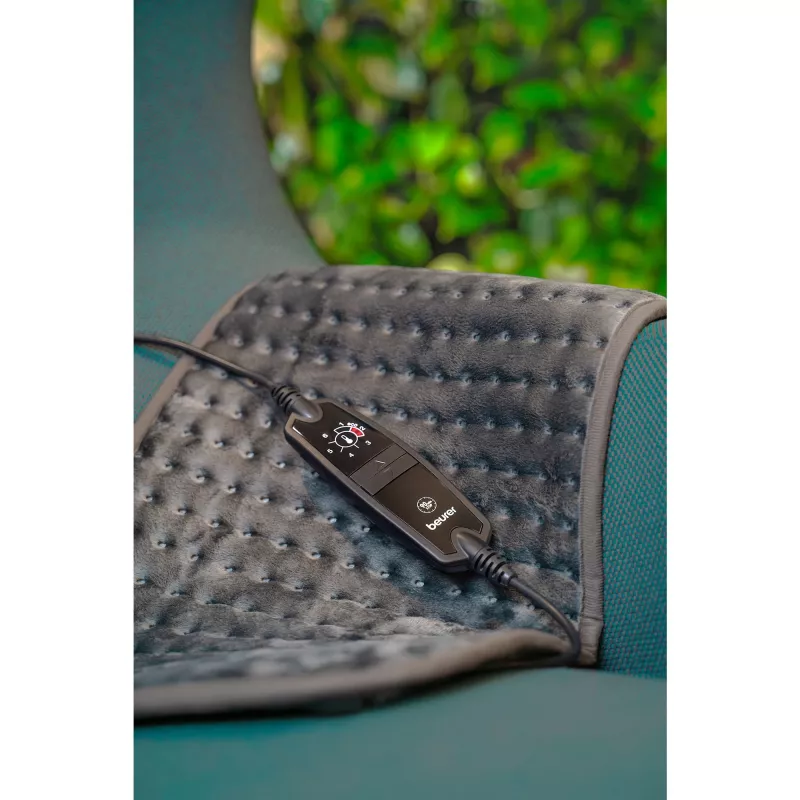 Almohadilla térmica Beurer HK 123 XXL Cosy Grey Green Planet 60x30cm 6 niveles desconexión automática