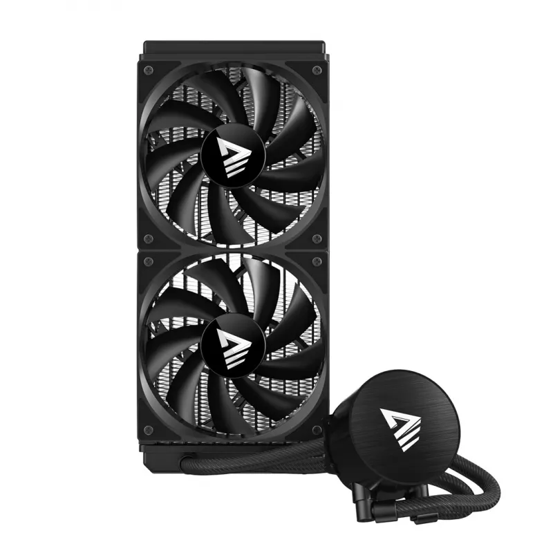 Kit de refrigeración líquida SAVIO NOX 240 mm – radiador de 240 mm, 2 ventiladores de 120 mm, radiador de aluminio, base de cobre, compatible con LGA 2011/2011-v3/2066/1200/115x/775