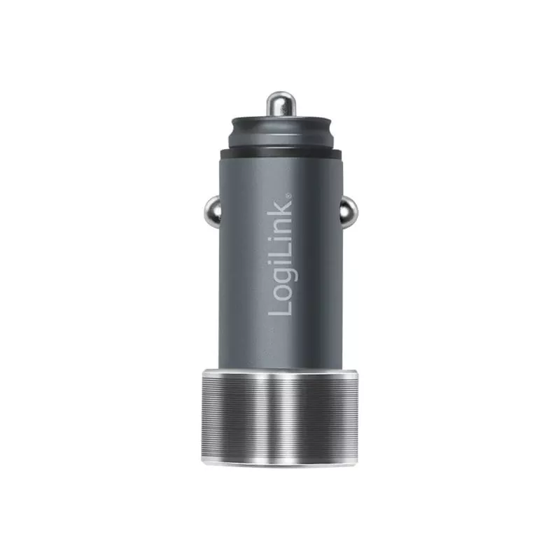 Fuente de alimentación para coche LogiLink – 36 vatios – 3 A – PD 3.0, QC 3.0 – 2 puertos de salida (USB, USB-C de 24 pines)
