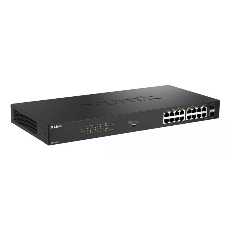 D-Link DGS-1018P/E Switch no administrado Gigabit PoE+ de 18 puertos