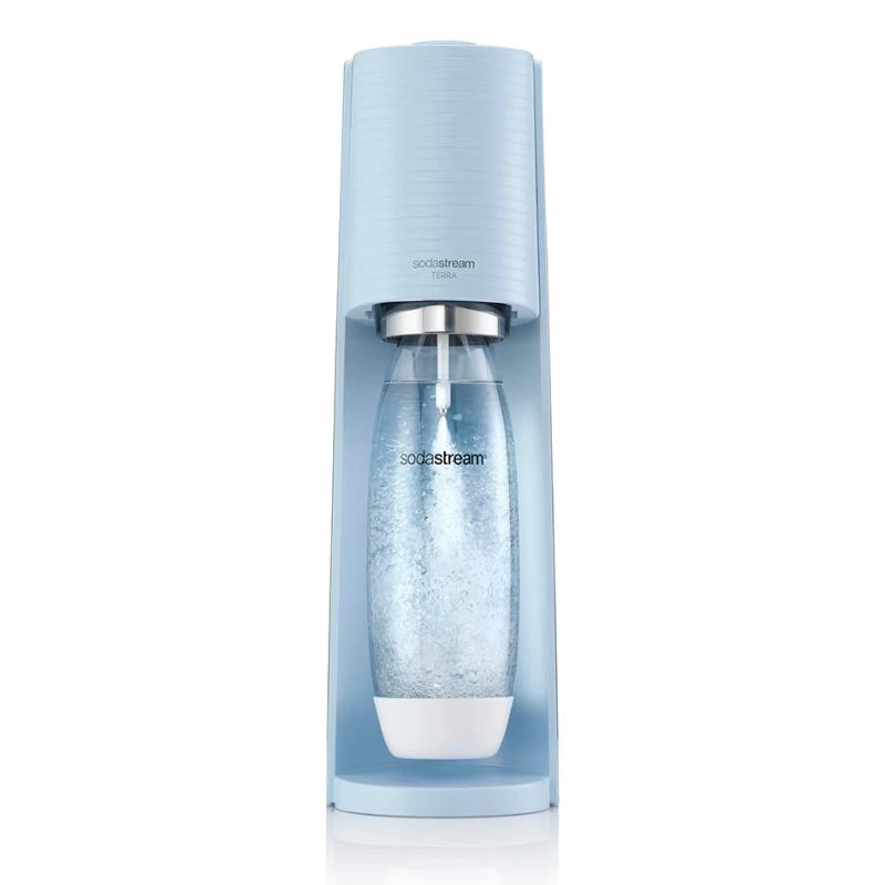SodaStream Máquina de soda Terra azul claro QC con CO2 y botella PET de 1L