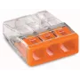 Wago 2273-203 Conector/empalme de cables naranja, transparente