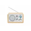 Radio personal analógica Denver TR-63LW bambú, plata