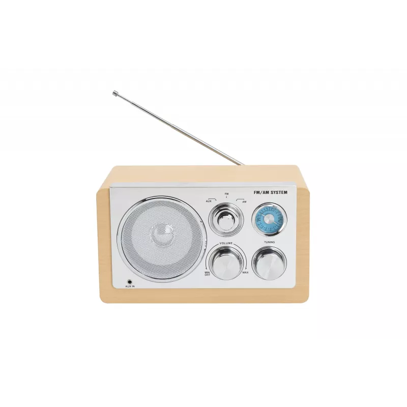 Radio personal analógica Denver TR-63LW bambú, plata