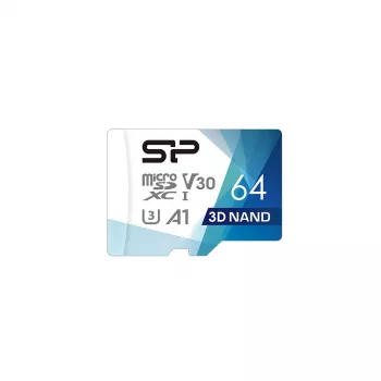 Tarjeta microSDXC Silicon Power Superior Pro 64 GB UHS-III U3 V30 100/80 MB/s con adaptador SD