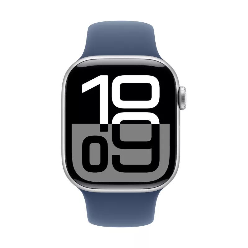 Watch Series 10 GPS 42 mm Caja de aluminio plata con correa Sport Denim – S/M