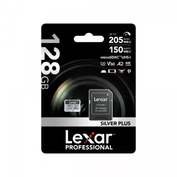 Memoria flash Lexar 128 GB UHS-I MicroSDXC Professional SILVER PLUS