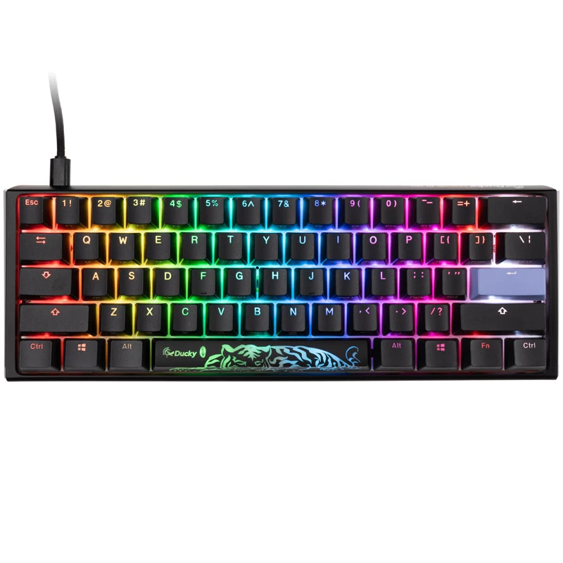 Ducky One 3 Classic teclado gaming mini negro/blanco, RGB-LED - MX-Speed-Silver (US) (DKON2161ST-PUSPDCLAWSC1)