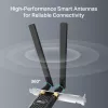 Adaptador PCIe Wi‑Fi 6 Bluetooth TP‑LINK Archer TX10E AX900 — tarjeta PCIe, AX900 Wi‑Fi 6, Bluetooth