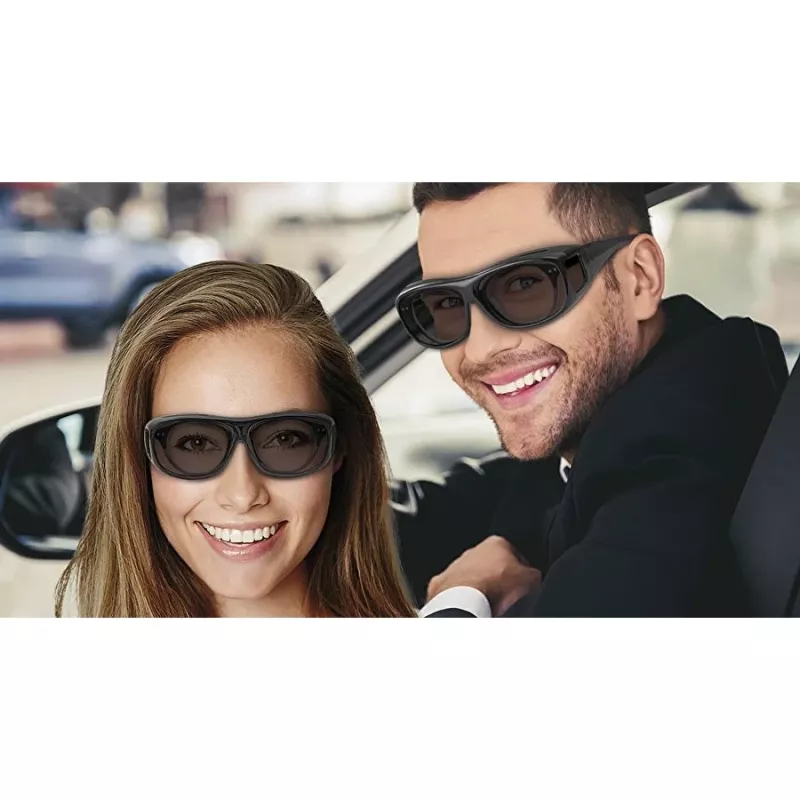 Gafas de sol WEDO 271 48599 ovaladas, envolventes, unisex, lentes polarizadas, diseño sobre gafas