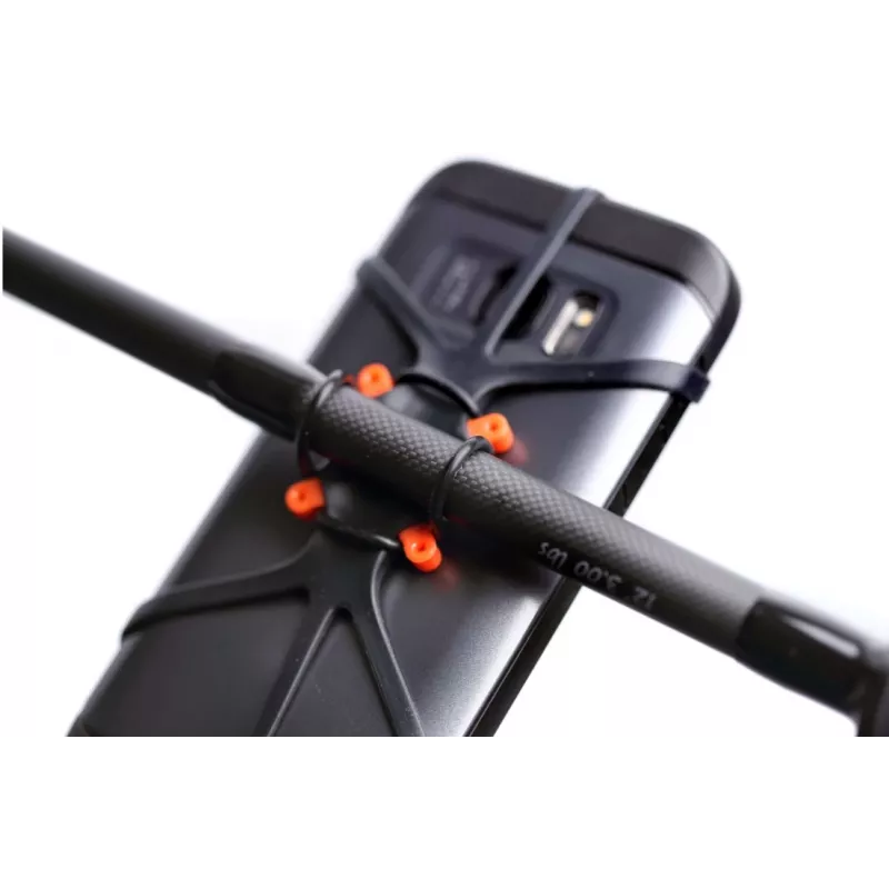 Soporte de teléfono ajustable Deeper ITGAM0003 — soporte de teléfono para caña de pescar, silicona, para móviles de 3,5–5 pulgadas, 280 mm, negro