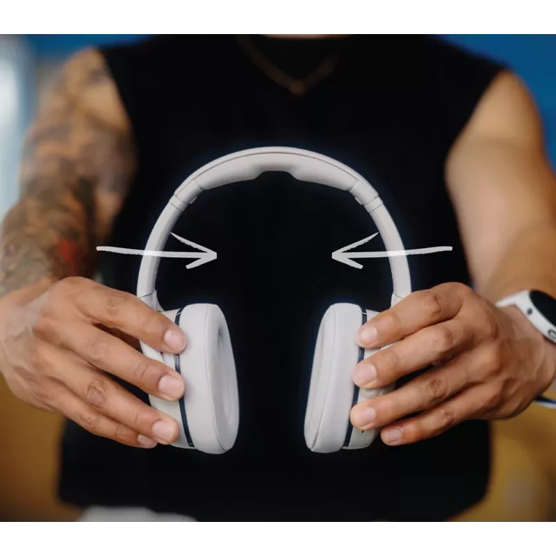 Skullcandy Crusher 540 Active Auriculares Over-Ear, Gris Concrete