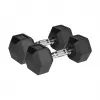 Mancuernas de hierro fundido con recubrimiento de goma HEX 2x10 kg REBEL ACTIVE