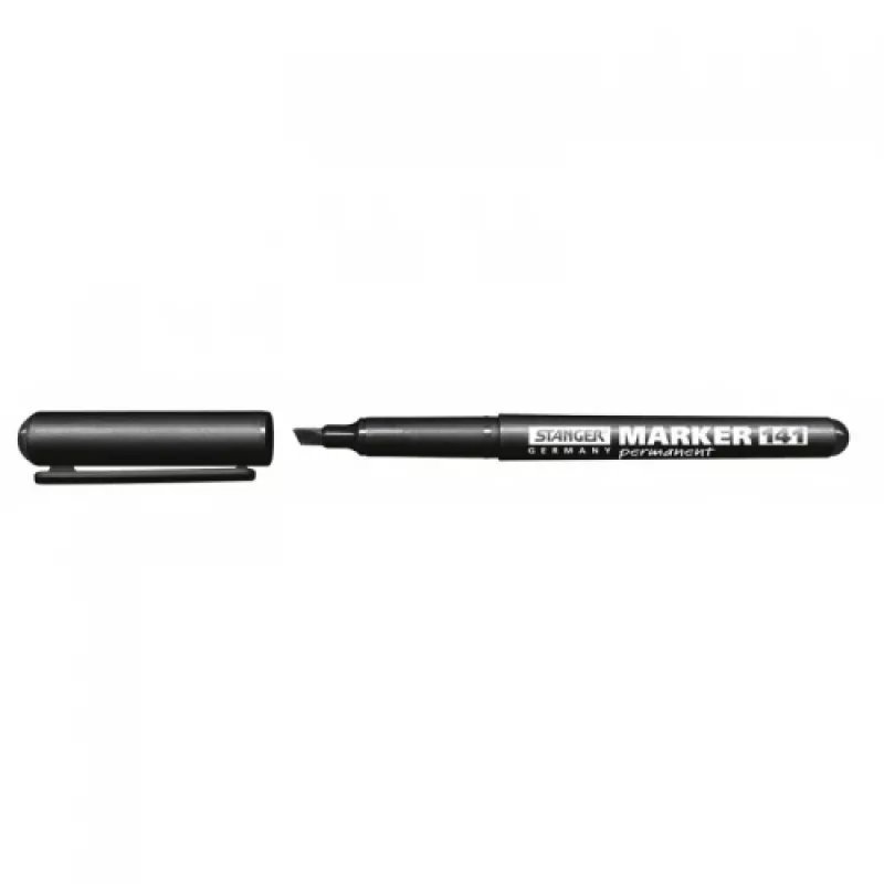 Rotulador permanente Stanger M141, tinta negra, punta 1–3 mm