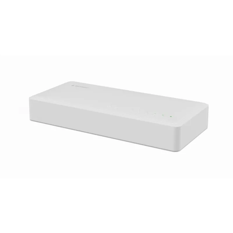 Switch no gestionado GEMBIRD NSW-G8-01 – 8× Gigabit Ethernet (10/100/1000), blanco, DC 5V