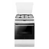 Cocina independiente AMICA 617GEH3.33HZpTaDpA(W) PIZZA — placa de gas 4 zonas, horno eléctrico 65 L, temporizador electrónico, blanca