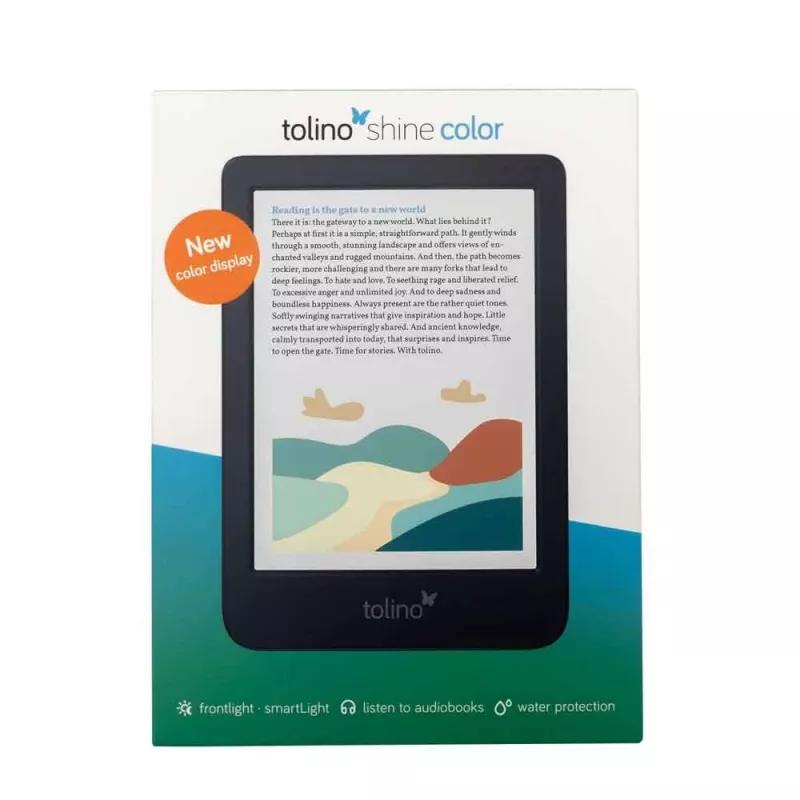 Tolino shine color eReader pantalla táctil 16 GB Wi-Fi negro
