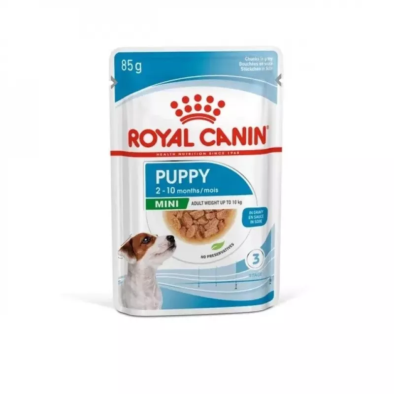 ROYAL CANIN SHN Mini Puppy en salsa - Comida húmeda para cachorros - 12X85g
