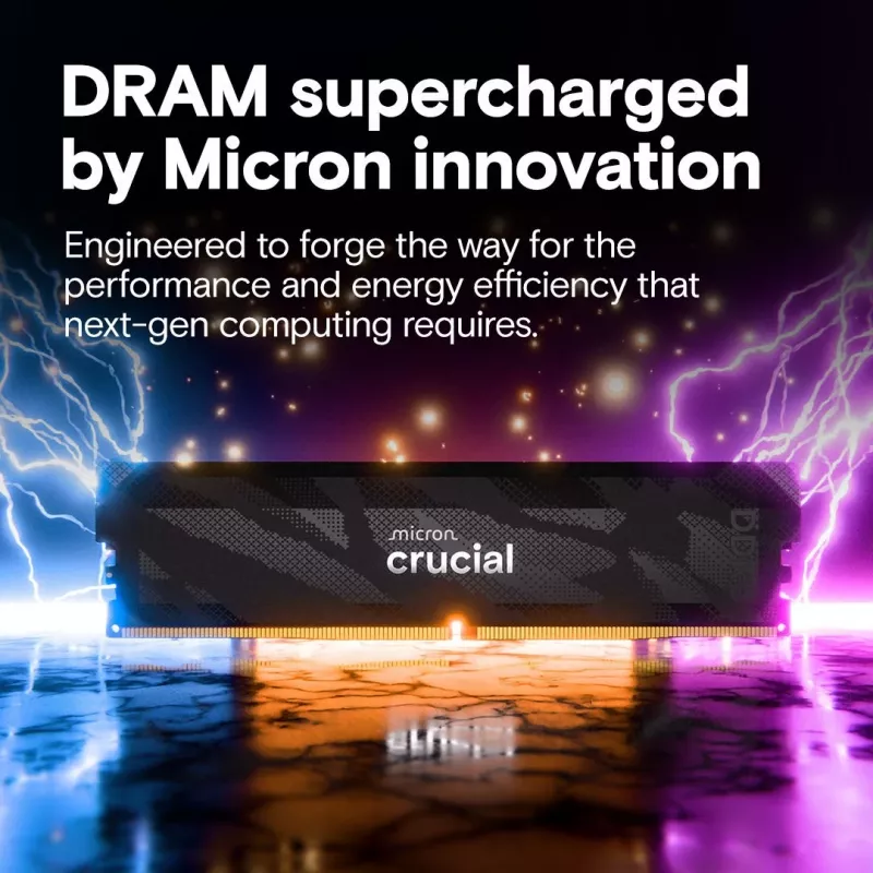 Módulo de memoria RAM DDR5 CRUCIAL Pro OC 16GB (1×16GB) 6400 MT/s CL32