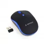 Ratón óptico inalámbrico Gembird MUSW-4B-03-B, RF, ambidiestro, 1600 DPI, 4 botones, a pilas, azul/negro