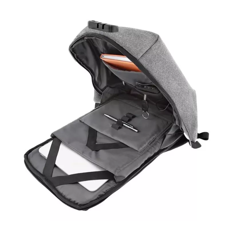 Mochila para portátil Tellur 15.6 Antitheft V2 con puerto USB, gris