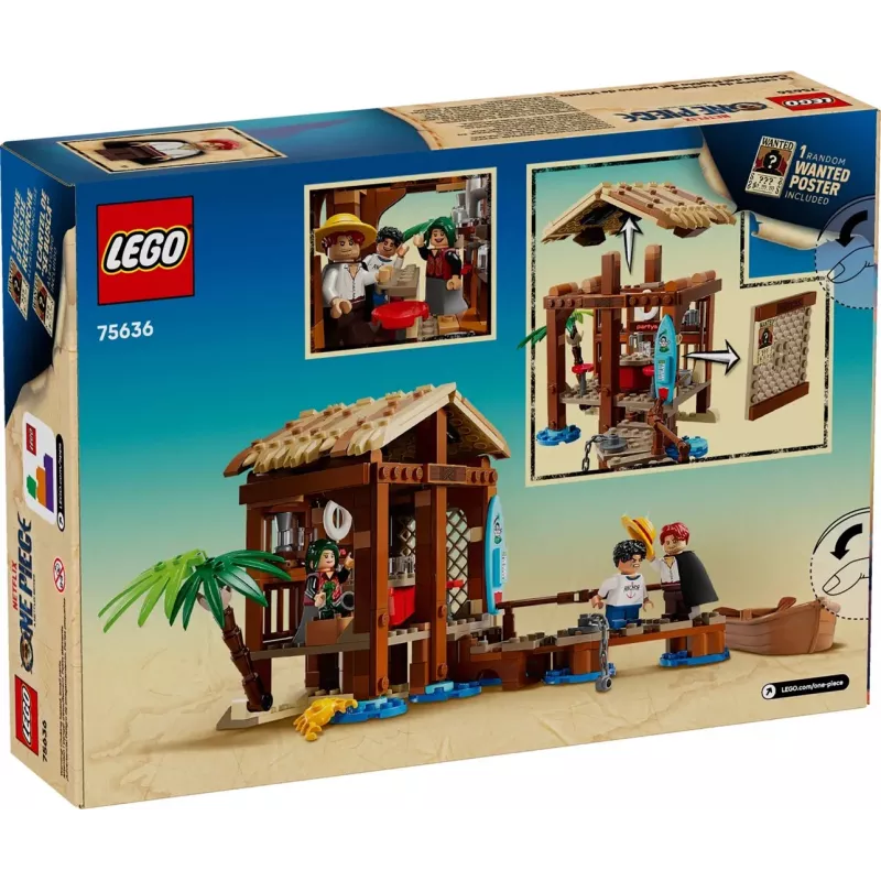 Set de construcción LEGO One Piece 75636 Cabaña del pueblo del molino, 299 piezas, 3 minifiguras, 8+ años