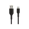 Cable trenzado USB-C USB-A 2 m negro