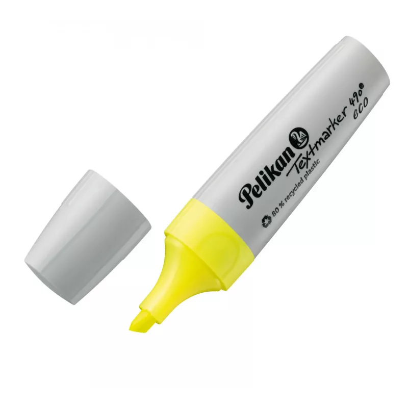 Rotulador Pelikan fluorescente 490 eco 4 uds. punta biselada verde naranja rosa amarillo